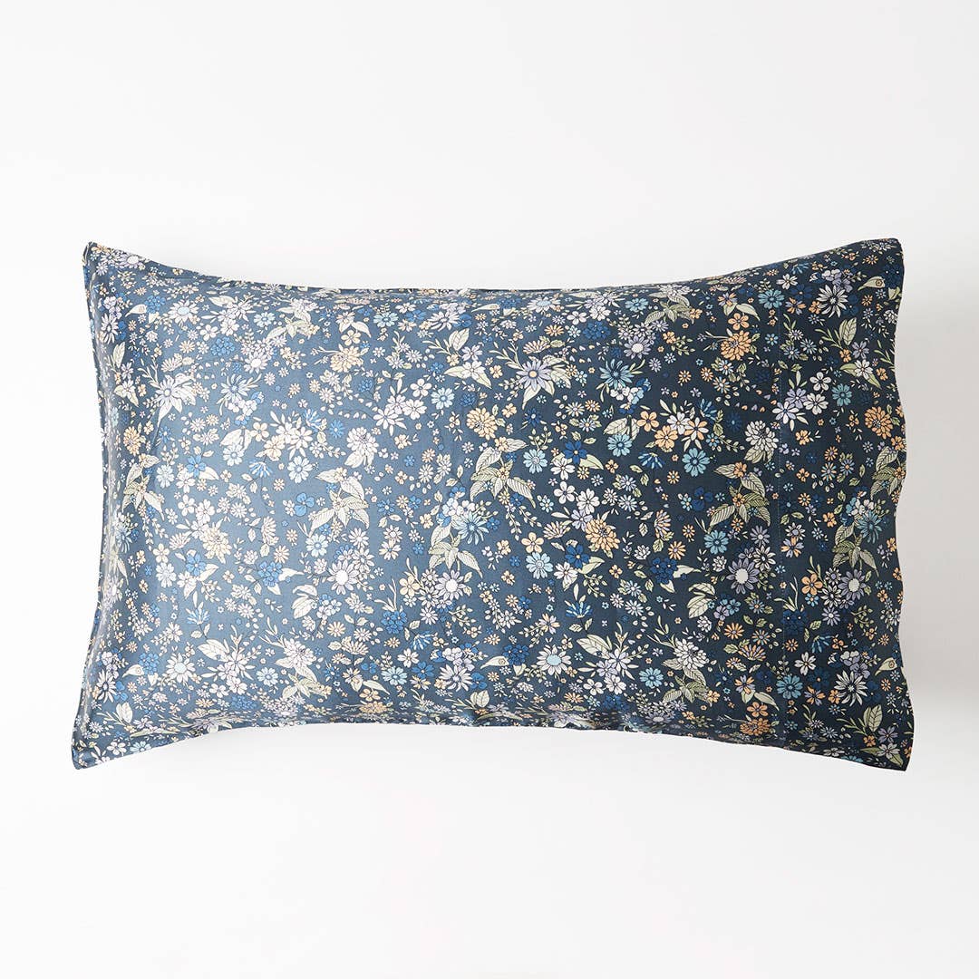 Silk Print Pillowcase - Blue