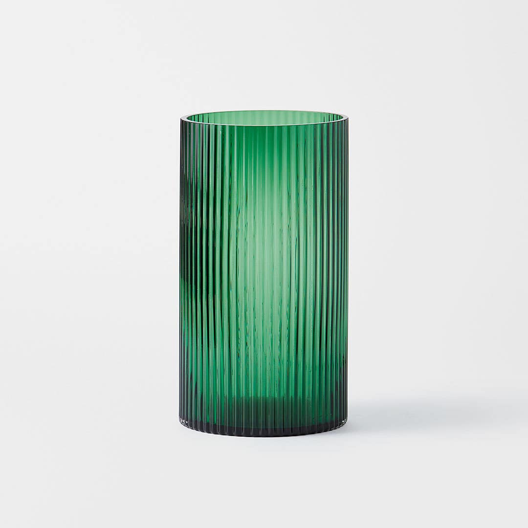 Harley Large Glass Ribbed Vase