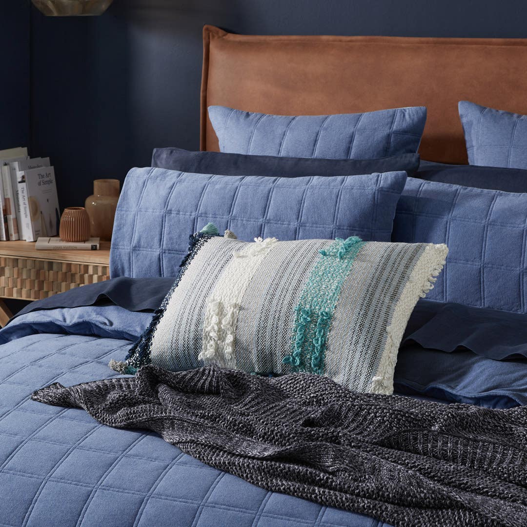 Madden Jersey Quilt Cover - Denim