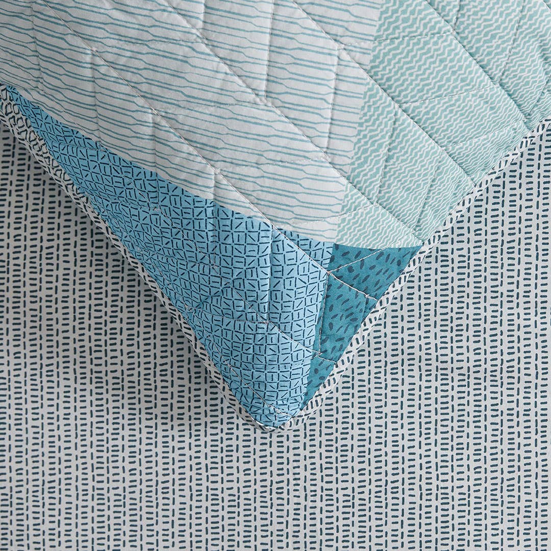 Takashi Quilt Cover - Blues