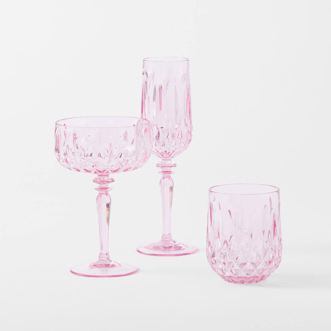 Crystal Look Champagne Coupe 380ml - Pink