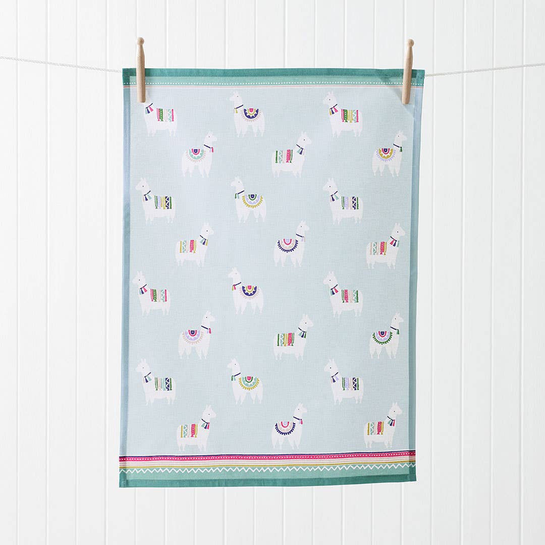 Llama Printed Tea Towel