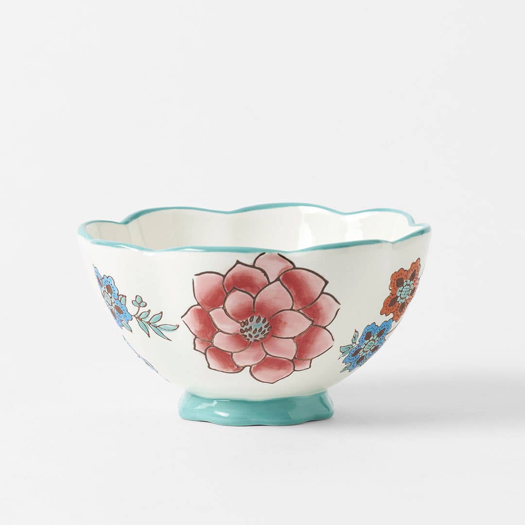 Tango Bowl Floral - Pink/Aqua