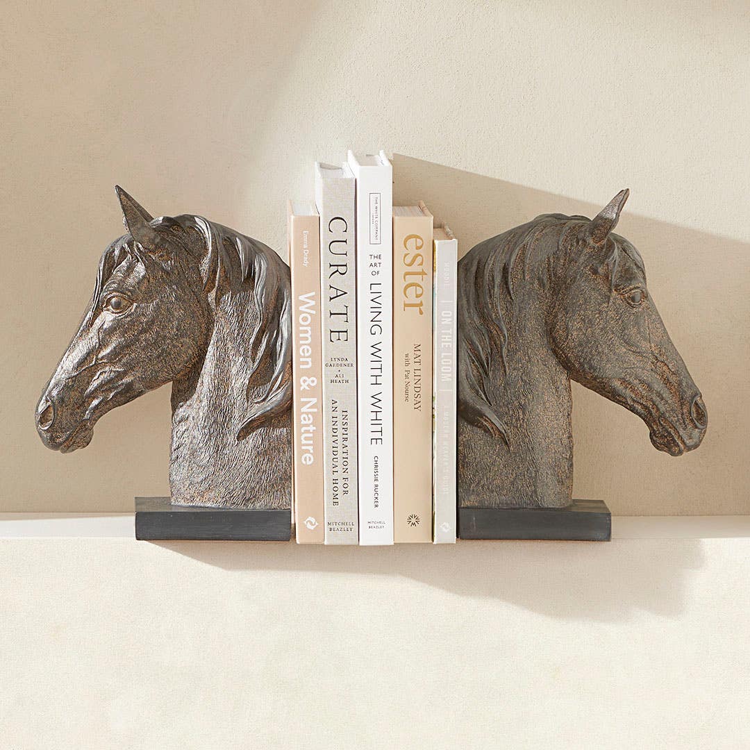 Horse Head Bookends Set Of 2