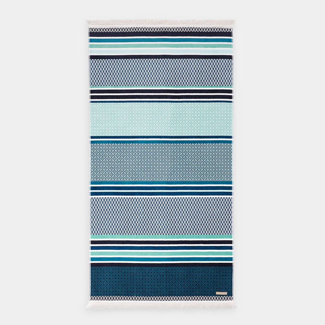 Malta Beach Towel - Aqua/Teal