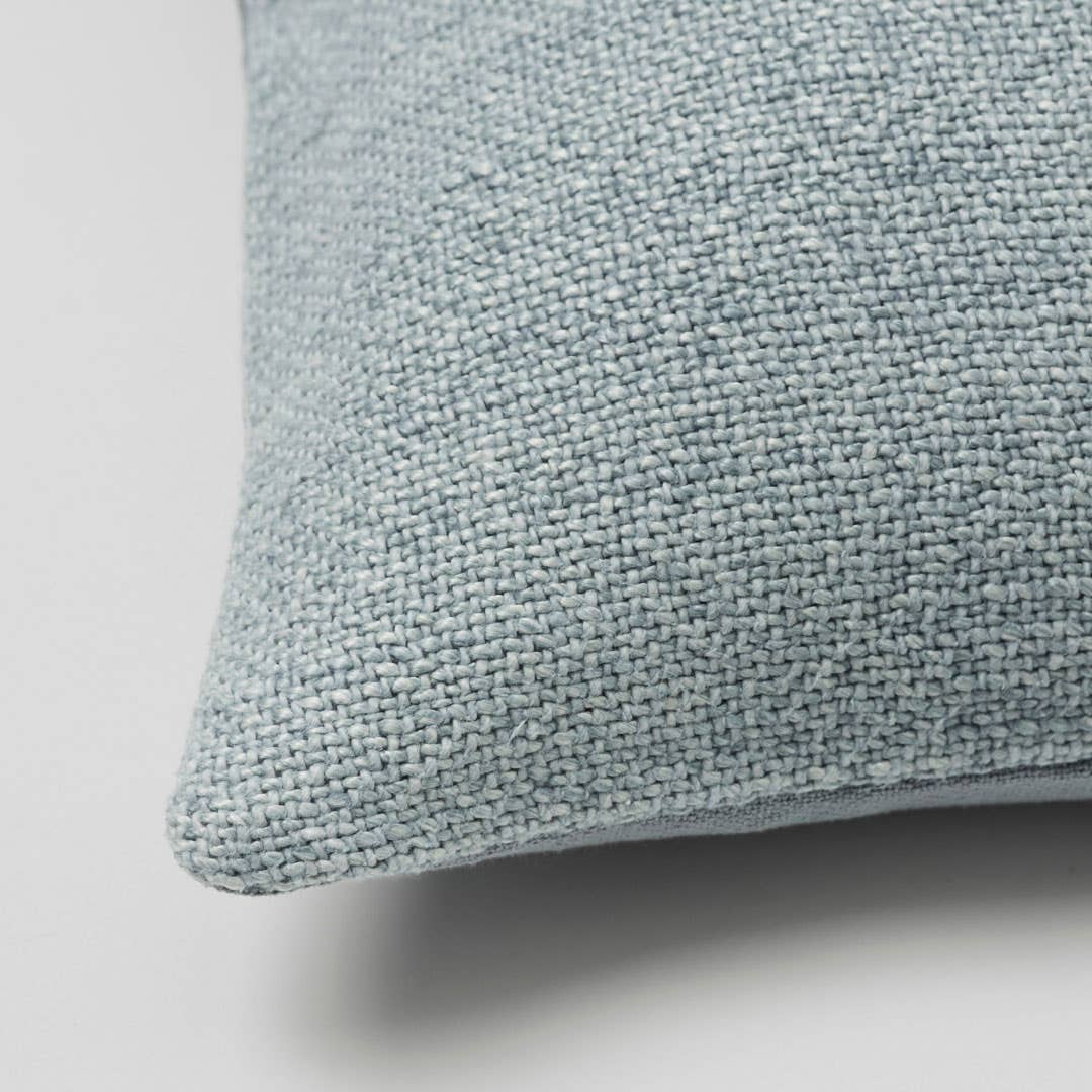 Flinders Linen Cushion - Smoke Blue