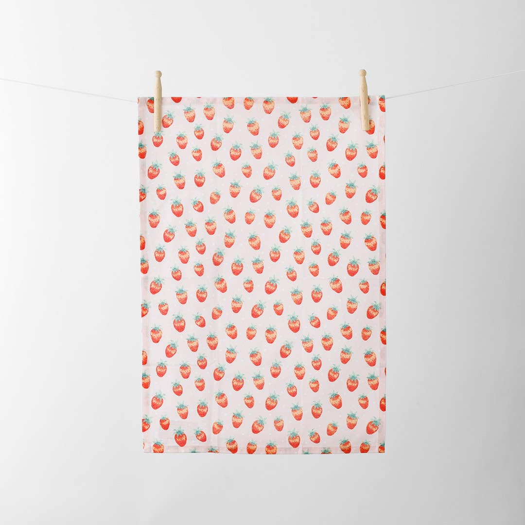 Strawberries Tea Towel