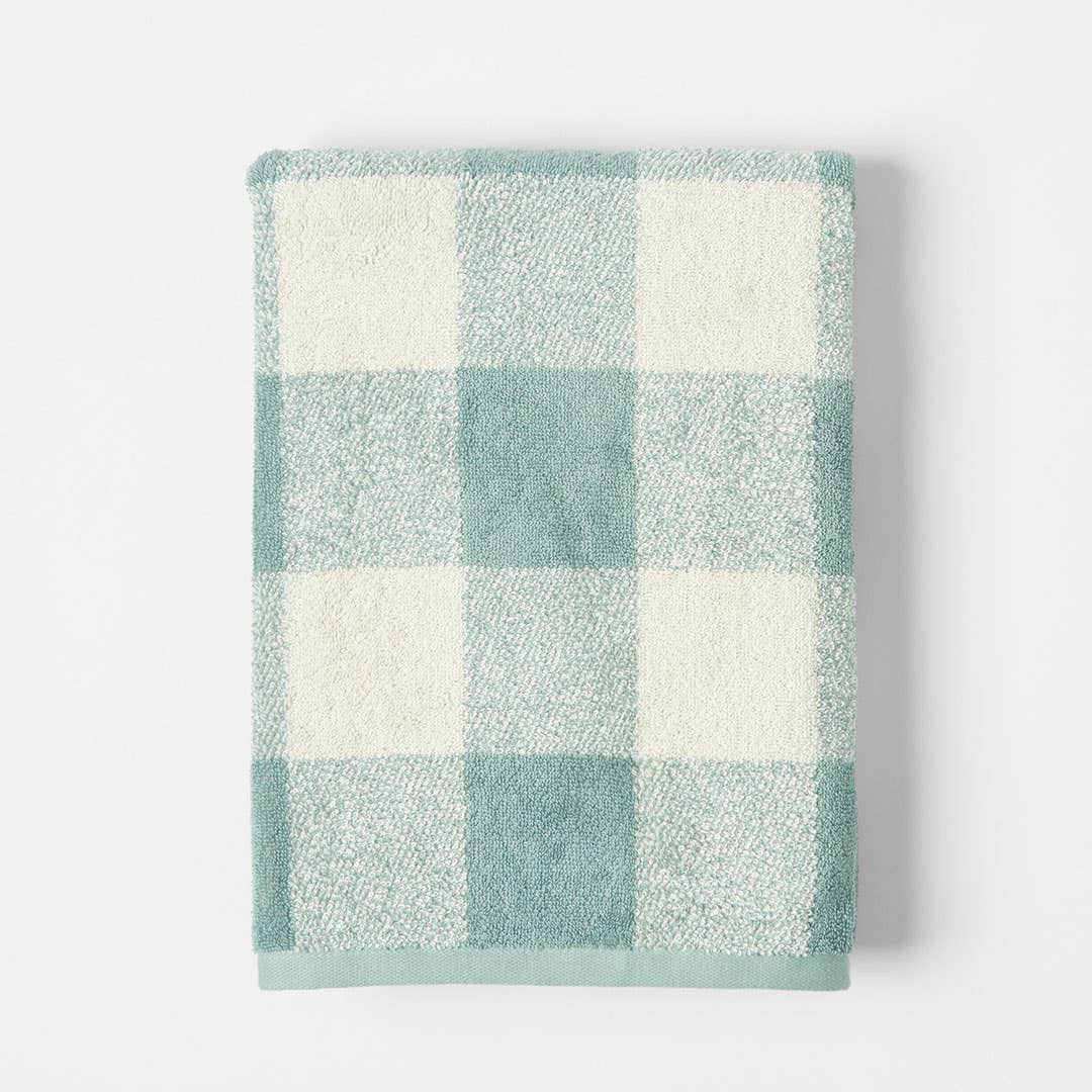 Gingham Towel - Pale Blue