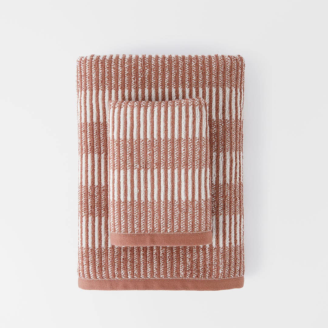 Adana Towel - Dusty Clay/Ivory